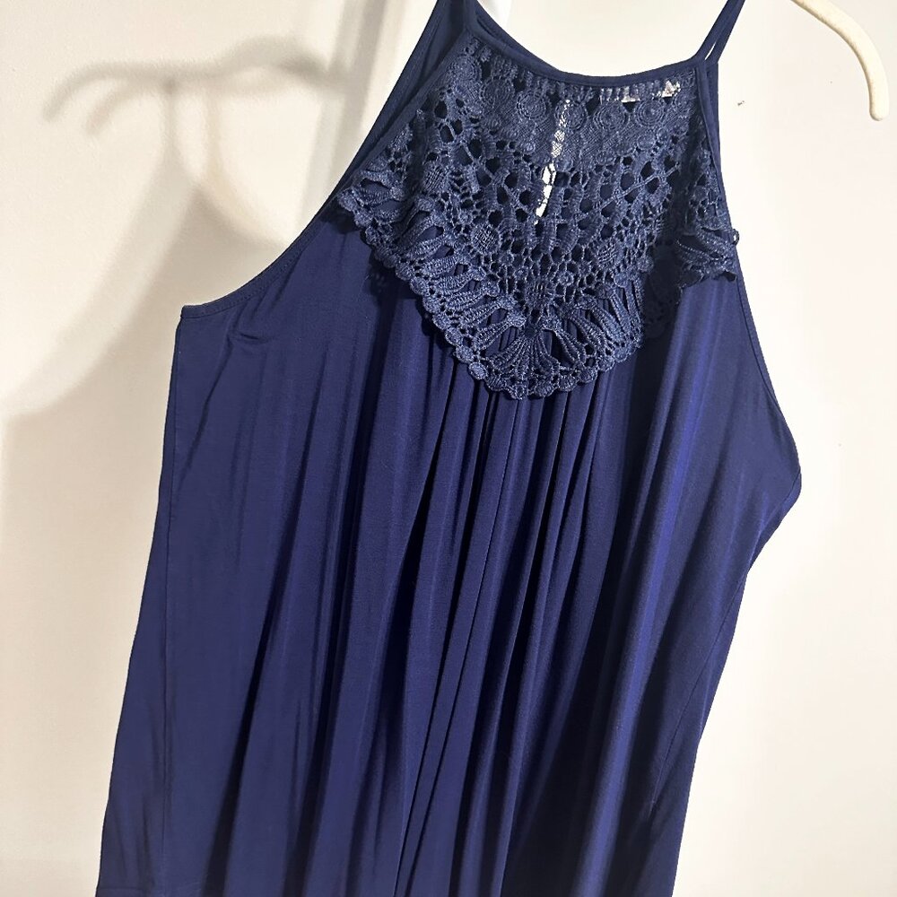 Crochet Halter Neck Sleeveless Tank Top